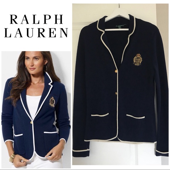 Ralph Lauren Jackets & Blazers - Vintage Ralph Lauren Knit Crest Blazer Size L